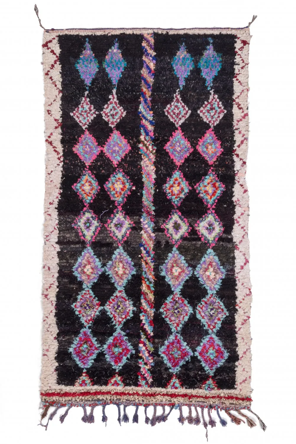 Marockansk Boucherouite-matta 265 x 140 cm