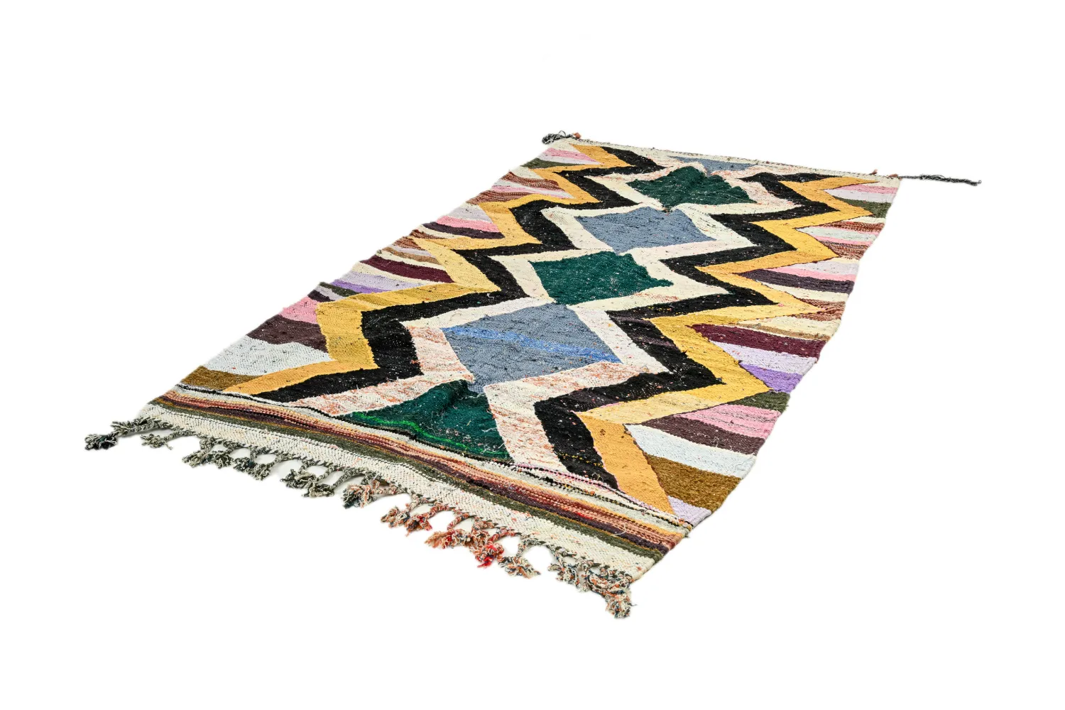 Koberec Berbere Marocký Boucherouite 135 x 260 cm