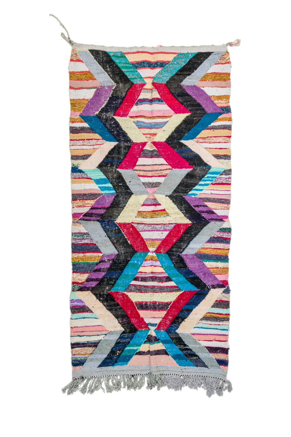 Koberec Berbere Marocký Boucherouite 140 x 290 cm