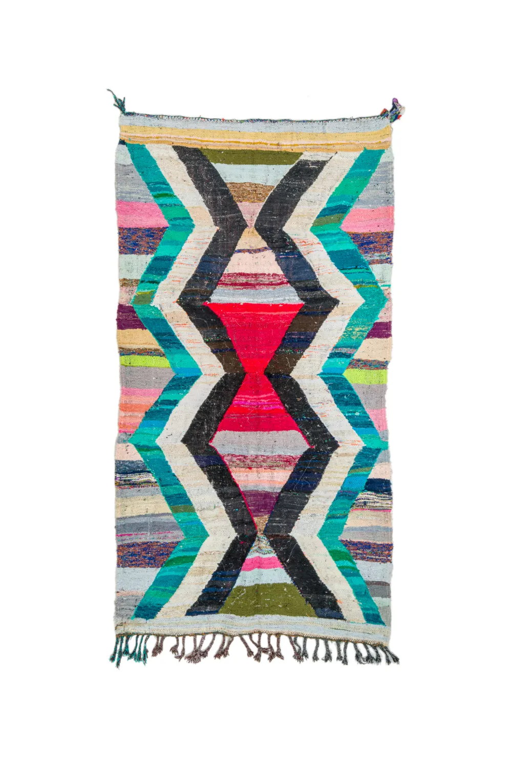 Koberec Berbere Marocký Boucherouite 140 x 260 cm