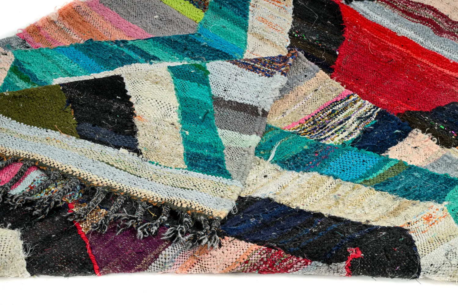 Koberec Berbere Marocký Boucherouite 140 x 260 cm