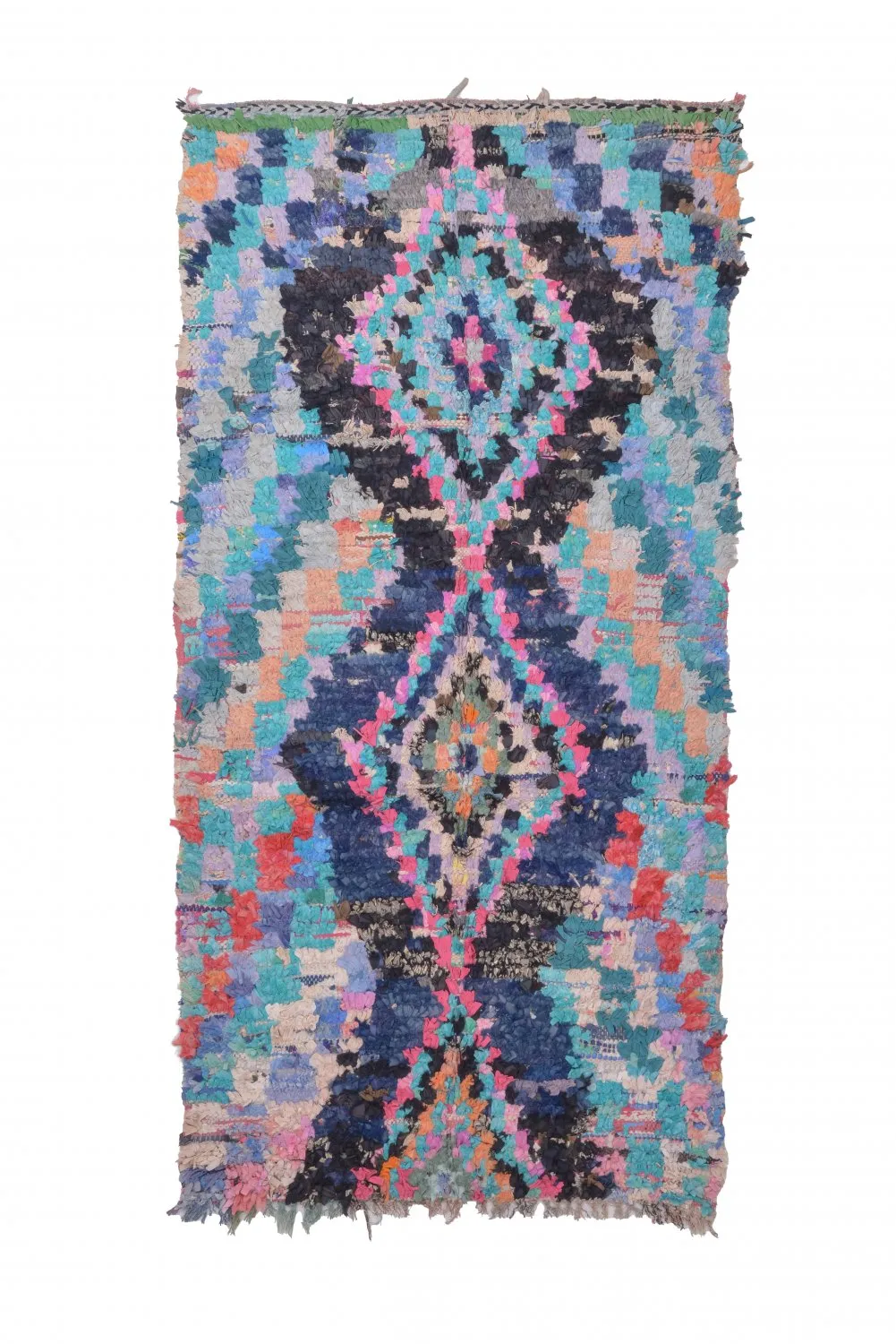 Marockansk Boucherouite-matta 235 x 115 cm