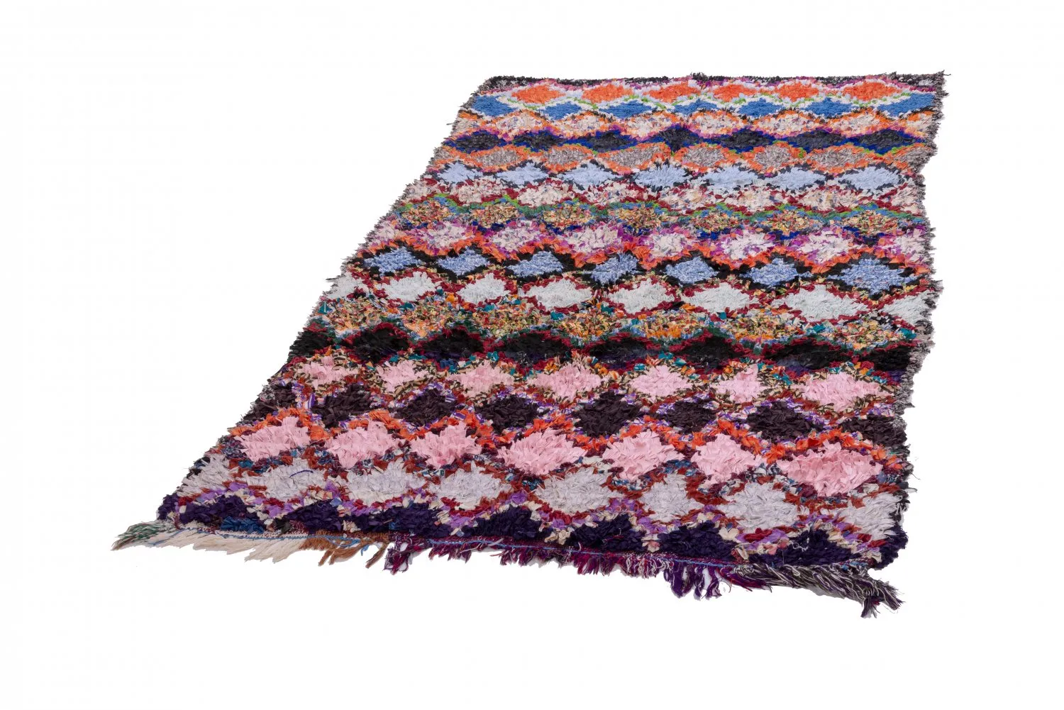 Marockansk Boucherouite-matta 220 x 130 cm