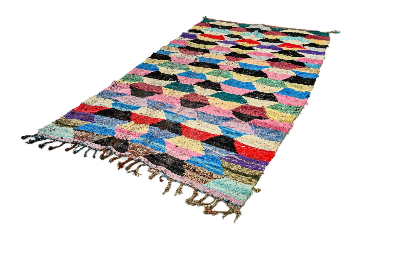 Berberská rohož Marocký Boucherouite 145 x 275 cm