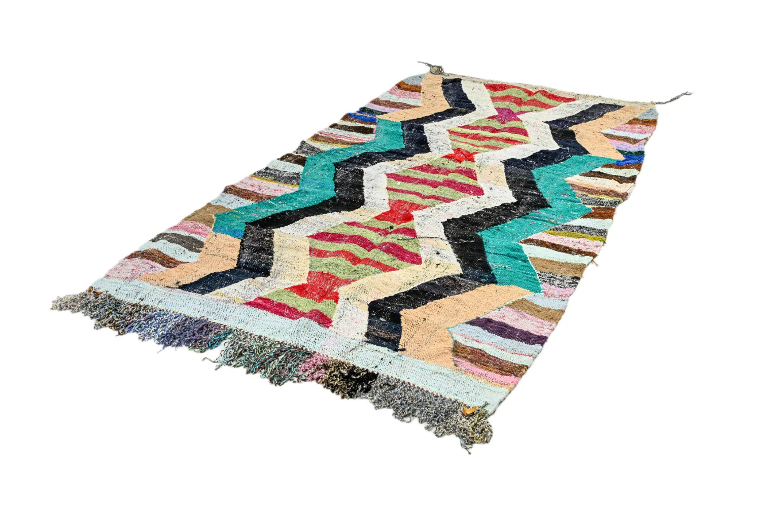 Koberec Berbere Marocký Boucherouite 140 x 265 cm