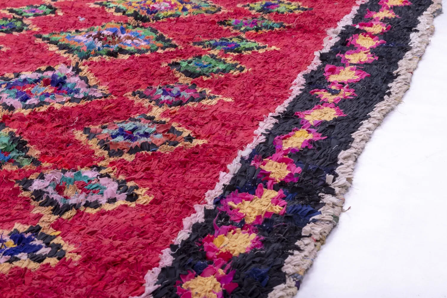 Marockansk Boucherouite-matta 255 x 145 cm