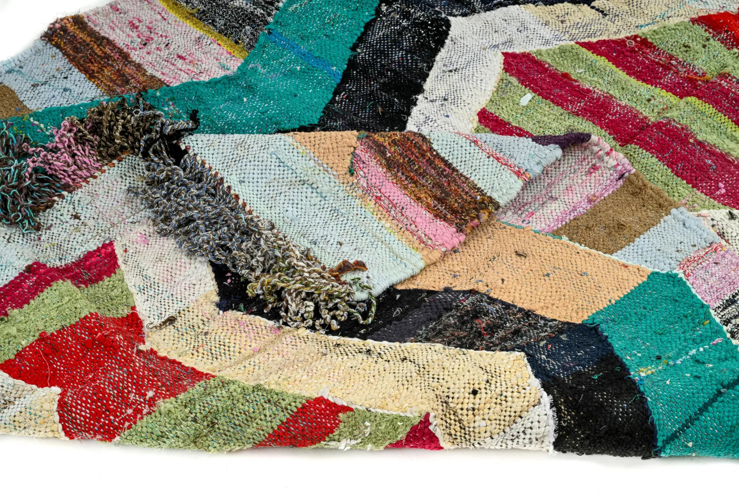 Koberec Berbere Marocký Boucherouite 140 x 265 cm