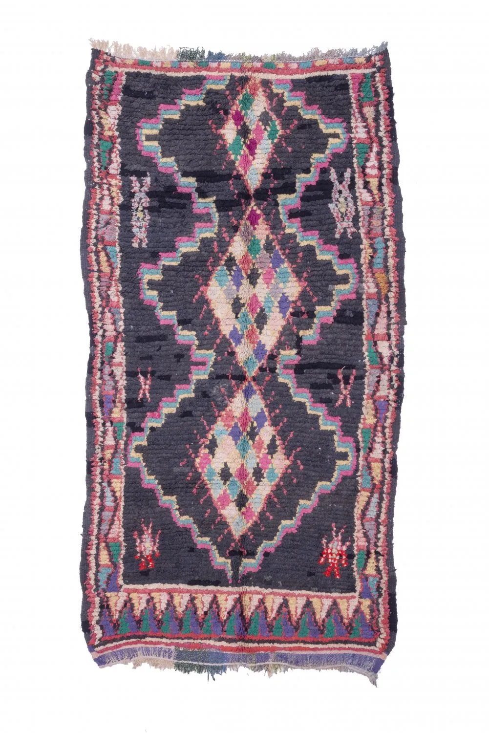 Marockansk Boucherouite-matta 240 x 130 cm
