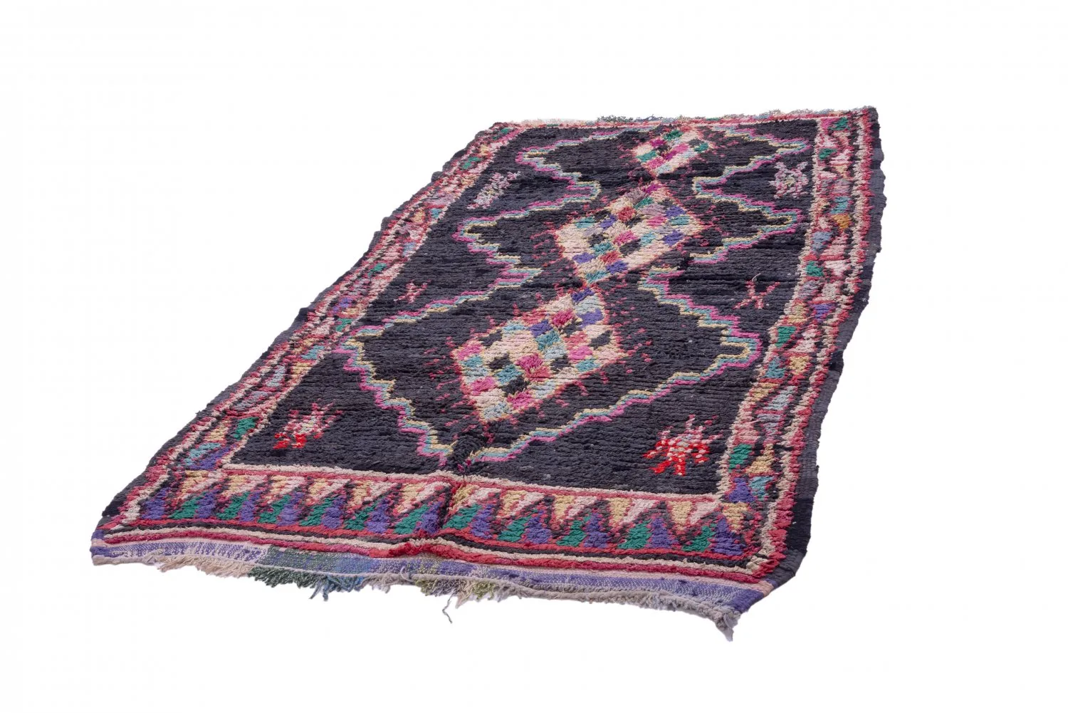 Marockansk Boucherouite-matta 240 x 130 cm