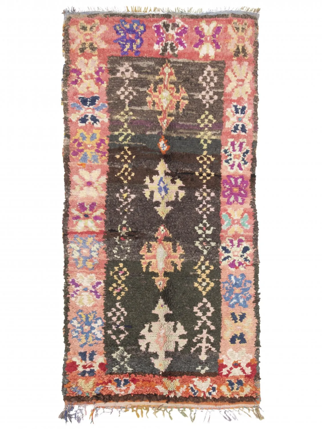 Marockansk Boucherouite-matta 205 x 95 cm