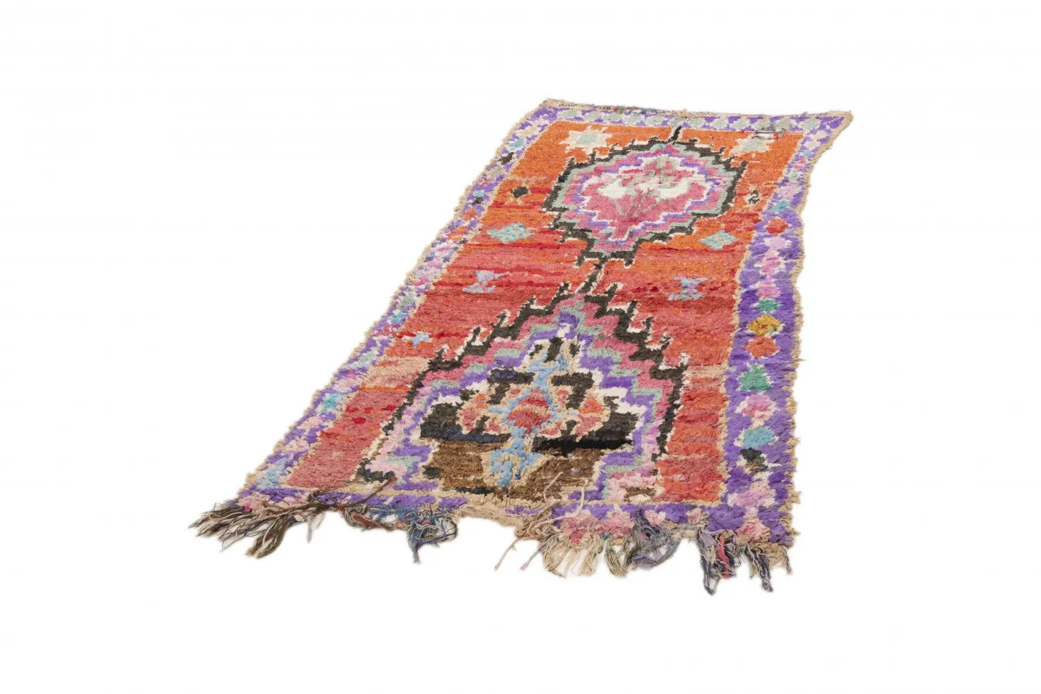 Marockansk Boucherouite-matta 220 x 105 cm