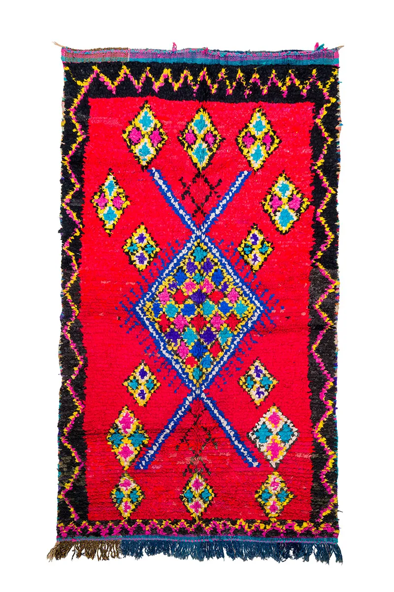 Koberec Berbere Marocký Boucherouite 170 x 300 cm