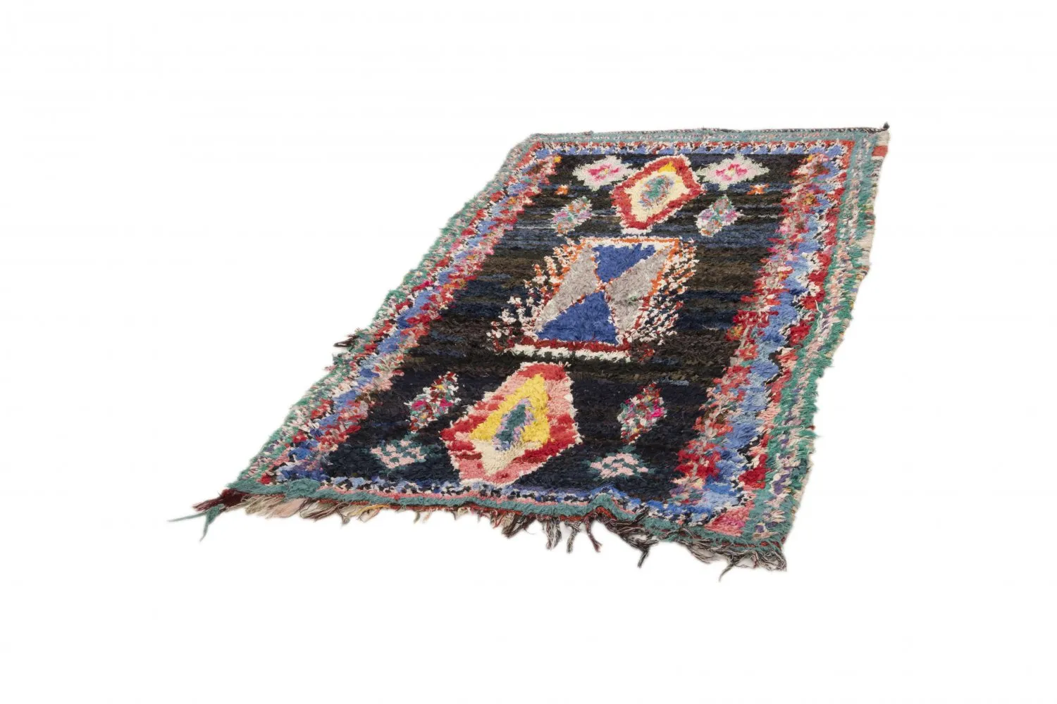 Marockansk Boucherouite-matta 235 x 120 cm