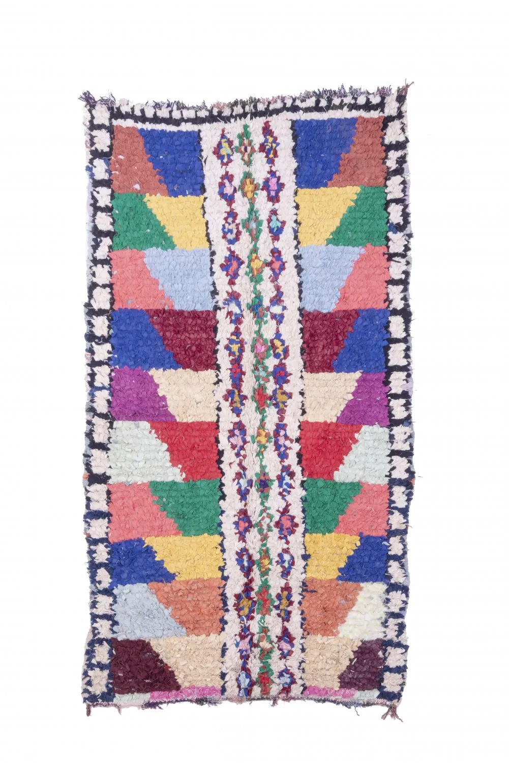 Marockansk Boucherouite-matta 205 x 115 cm