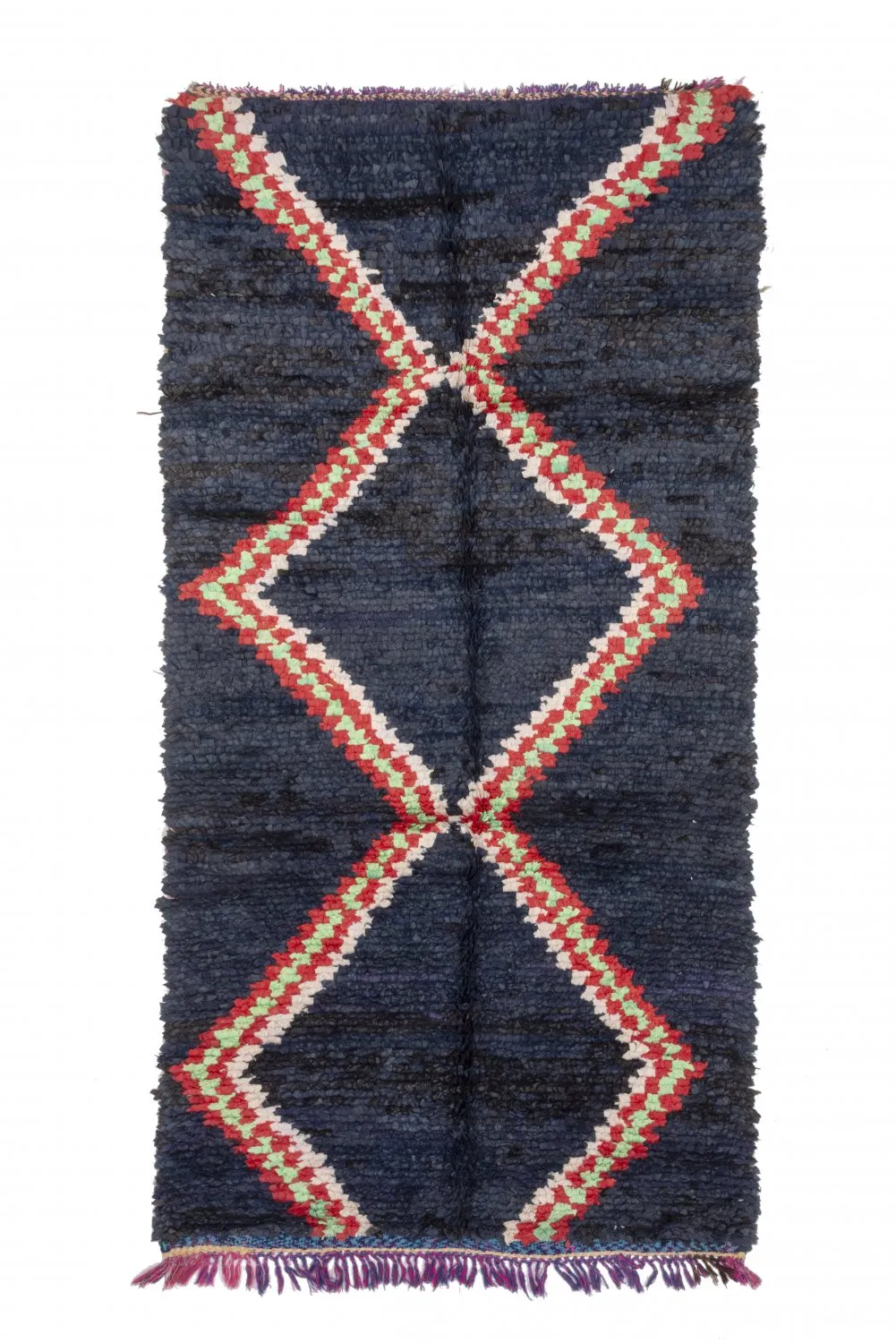 Marockansk Boucherouite-matta 265 x 135 cm