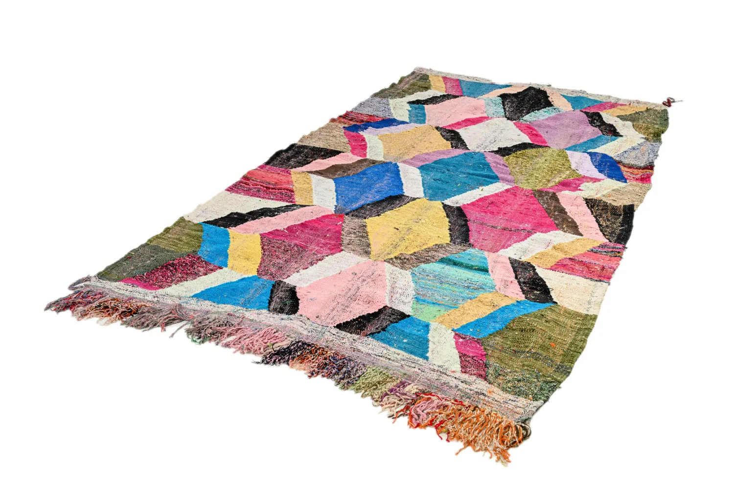 Koberec Berbere Marocký Boucherouite 150 x 275 cm