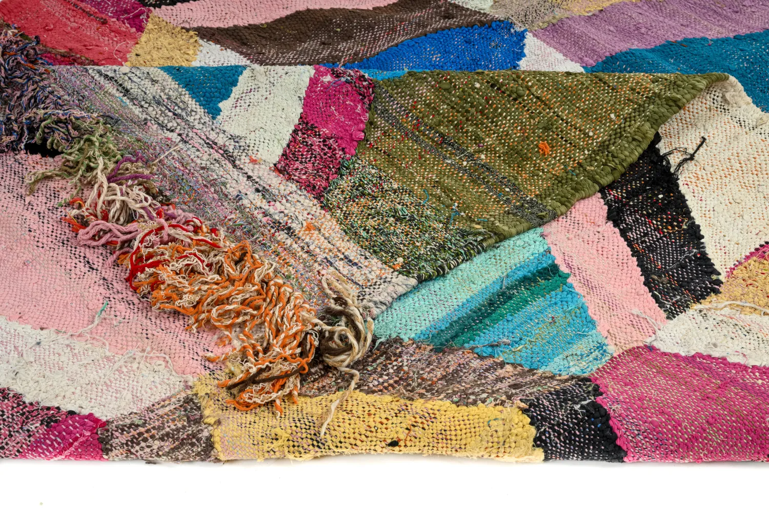 Koberec Berbere Marocký Boucherouite 150 x 275 cm