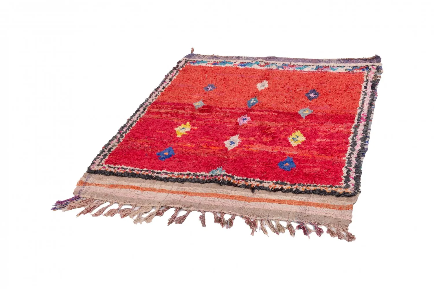 Marockansk Boucherouite-matta 170 x 135 cm