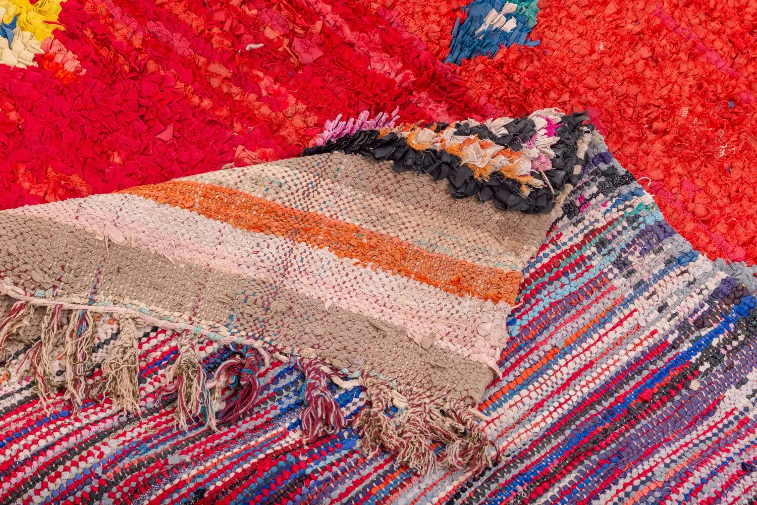 Marockansk Boucherouite-matta 170 x 135 cm