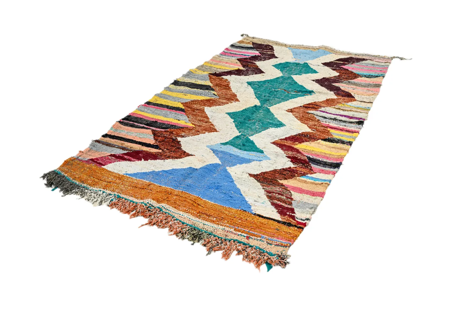 Koberec Berbere Marocký Boucherouite 125 x 225 cm