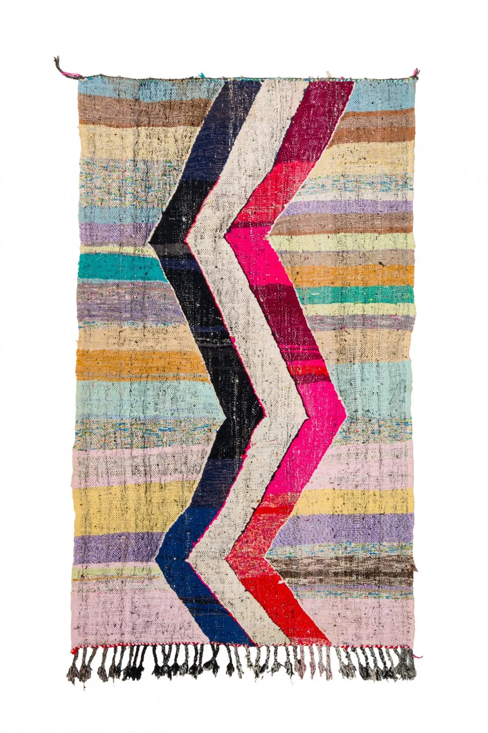 Marockansk Boucherouite-matta 125 x 220 cm