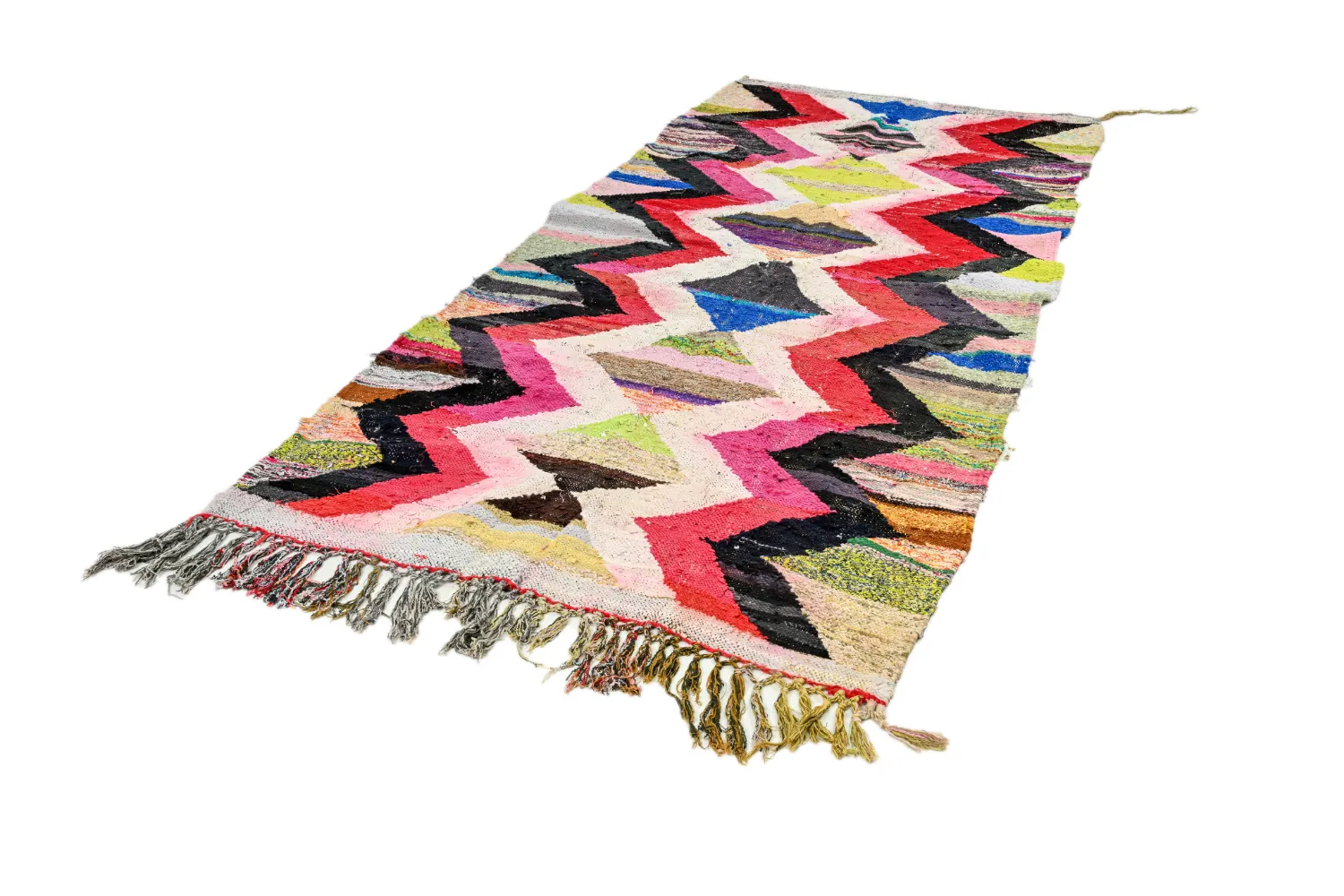 Koberec Berbere Marocký Boucherouite 135 x 305 cm