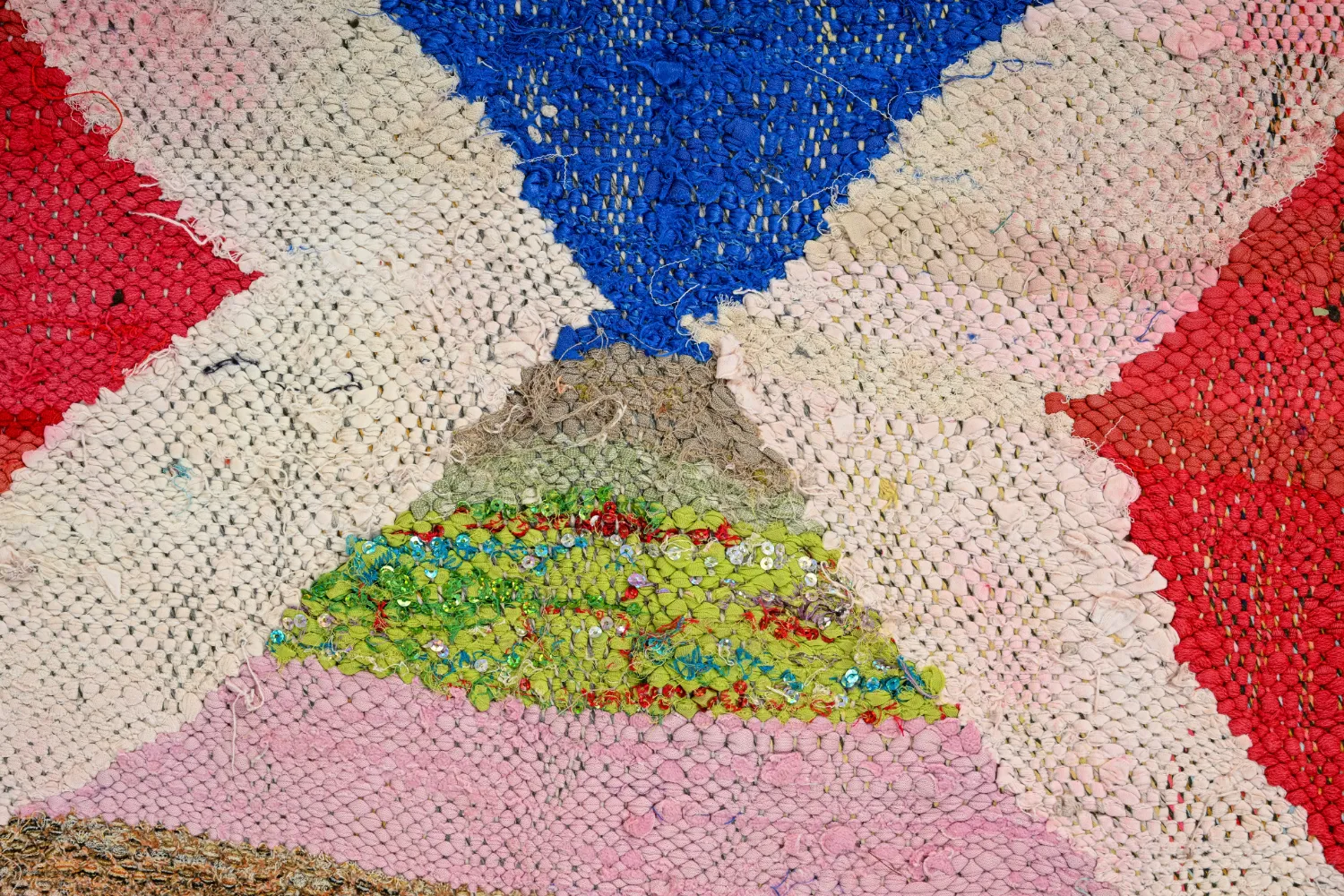 Koberec Berbere Marocký Boucherouite 135 x 305 cm