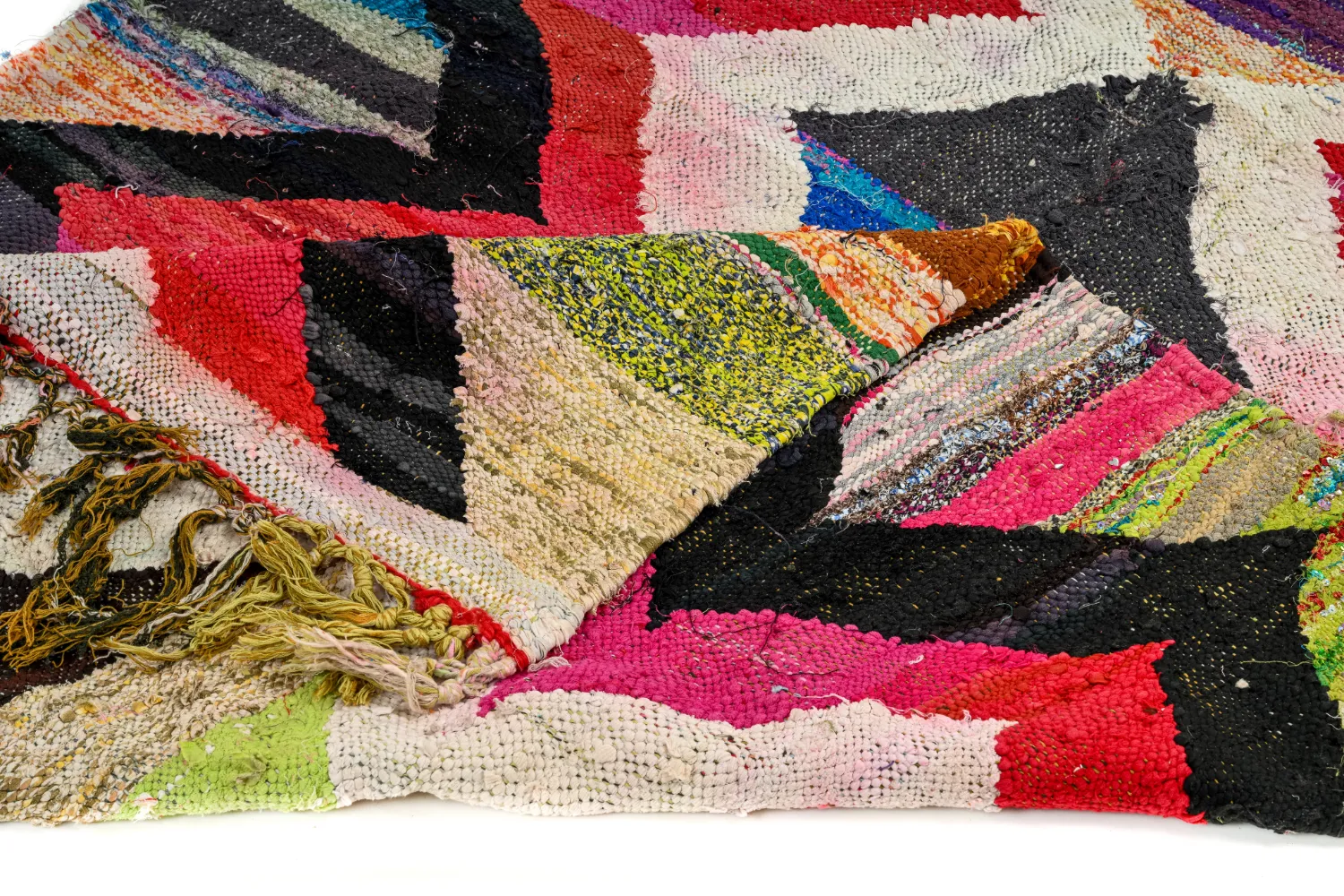 Koberec Berbere Marocký Boucherouite 135 x 305 cm