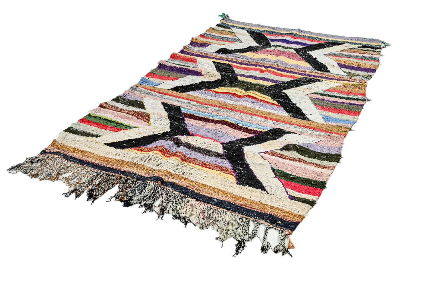 Koberec Berbere Marocký Boucherouite 125 x 230 cm