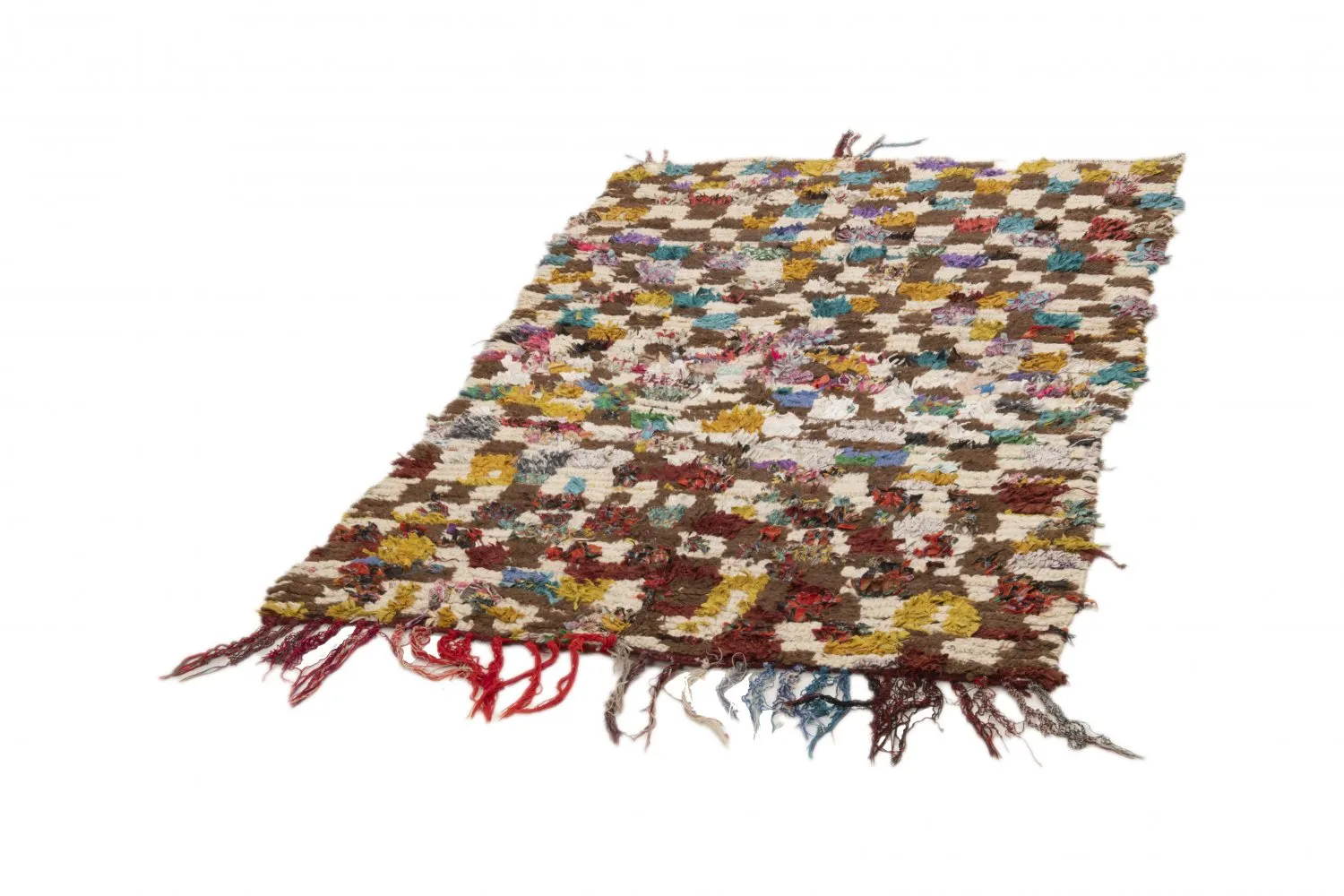 Marockansk Boucherouite-matta 215 x 130 cm