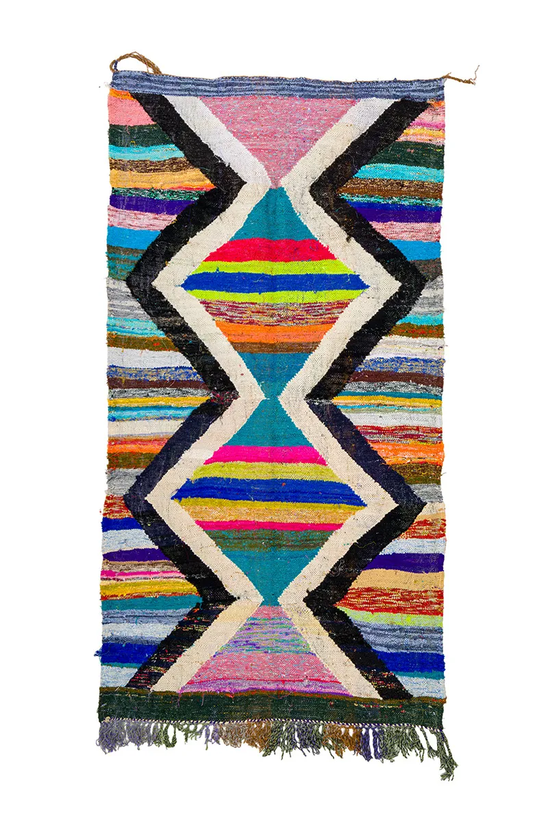 Koberec Berbere Marocký Boucherouite 135 x 245 cm