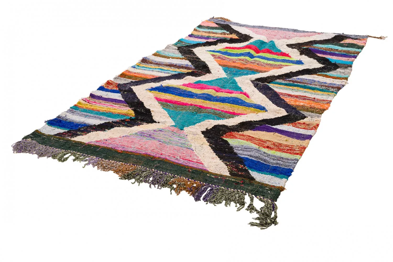 Koberec Berbere Marocký Boucherouite 135 x 245 cm