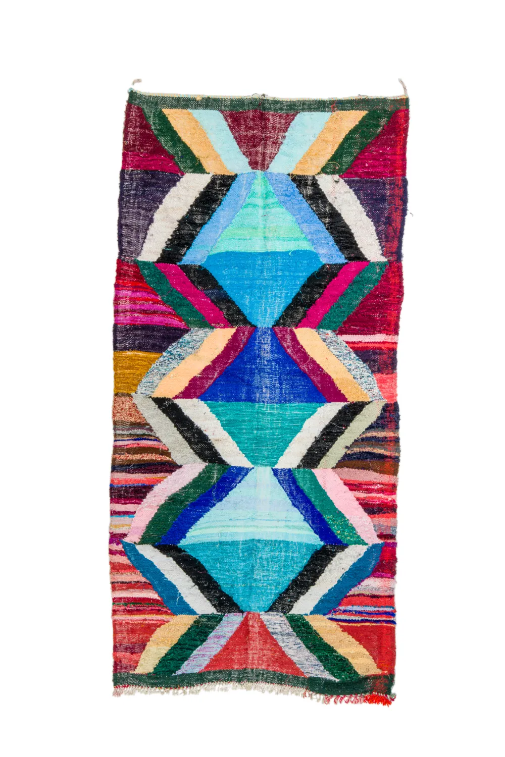 Koberec Berbere Marocký Boucherouite 135 x 275 cm