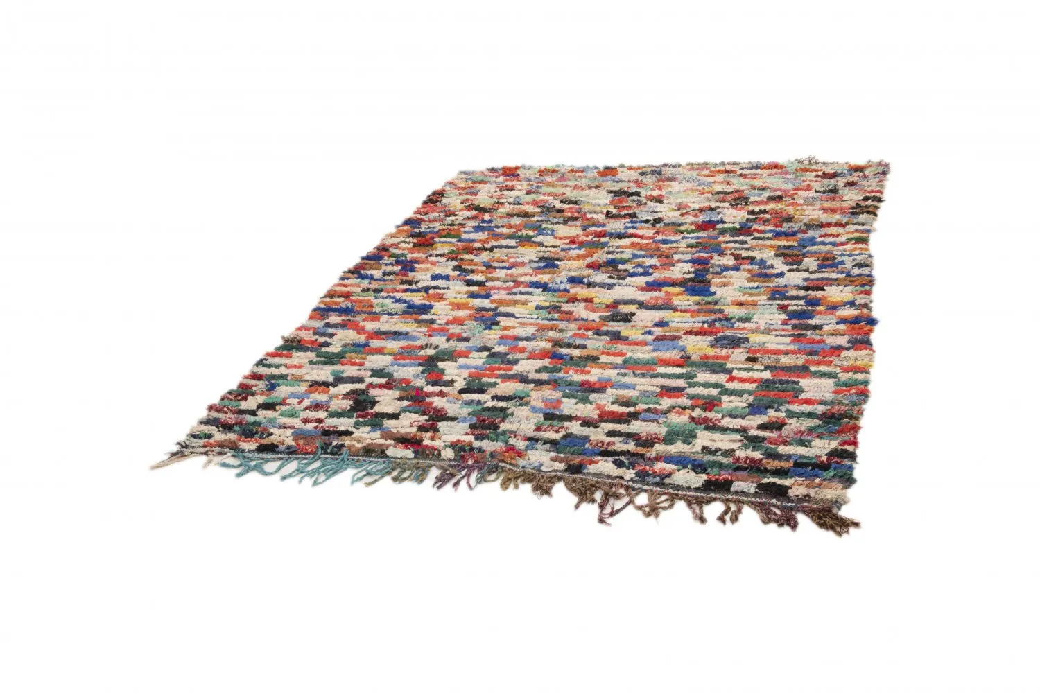 Marockansk Boucherouite-matta 225 x 170 cm
