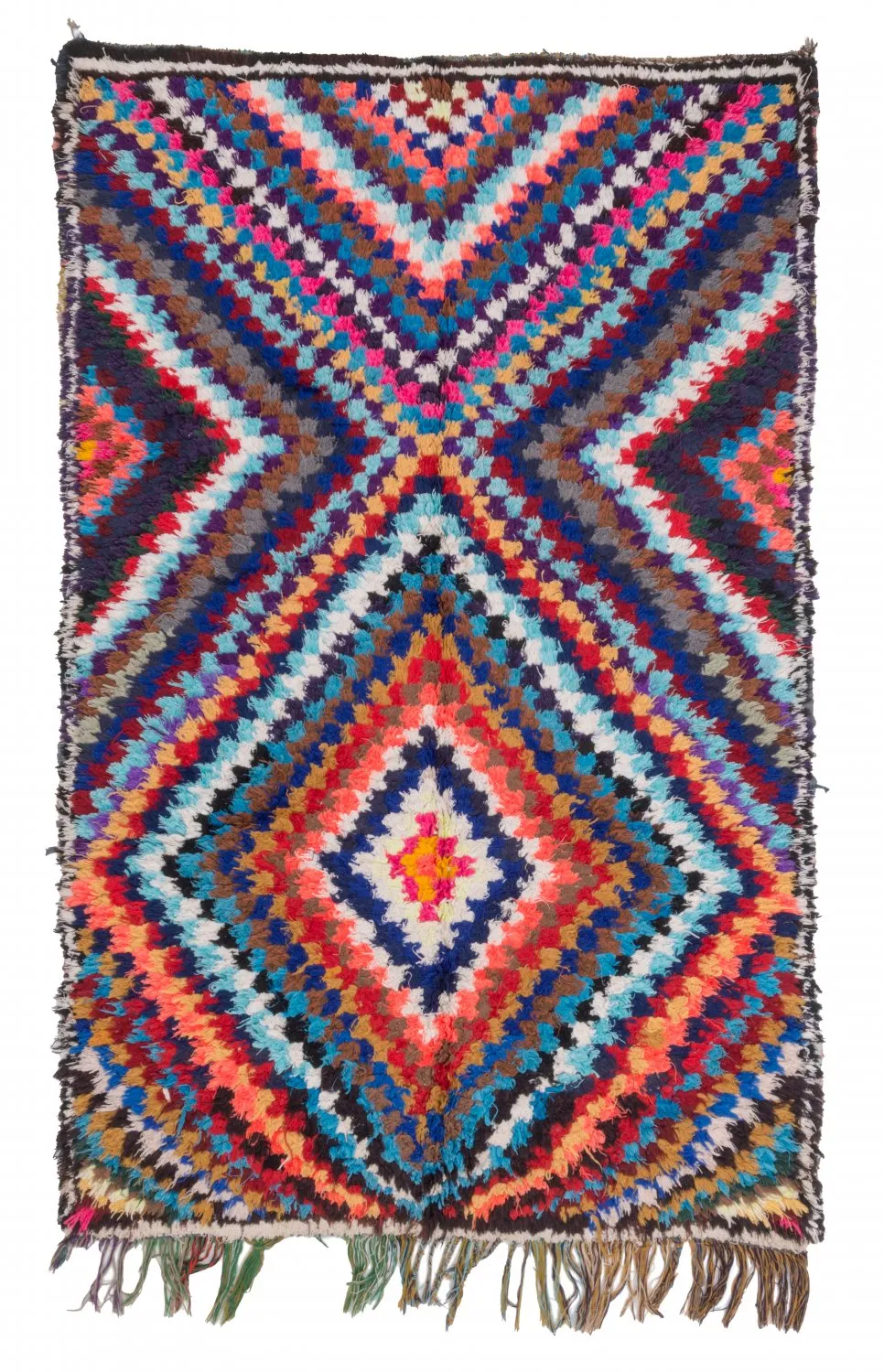 Marockansk Boucherouite-matta 210 x 140 cm