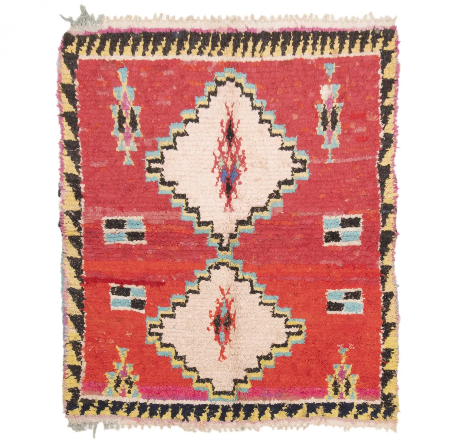 Marockansk Boucherouite-matta 145 x 115 cm