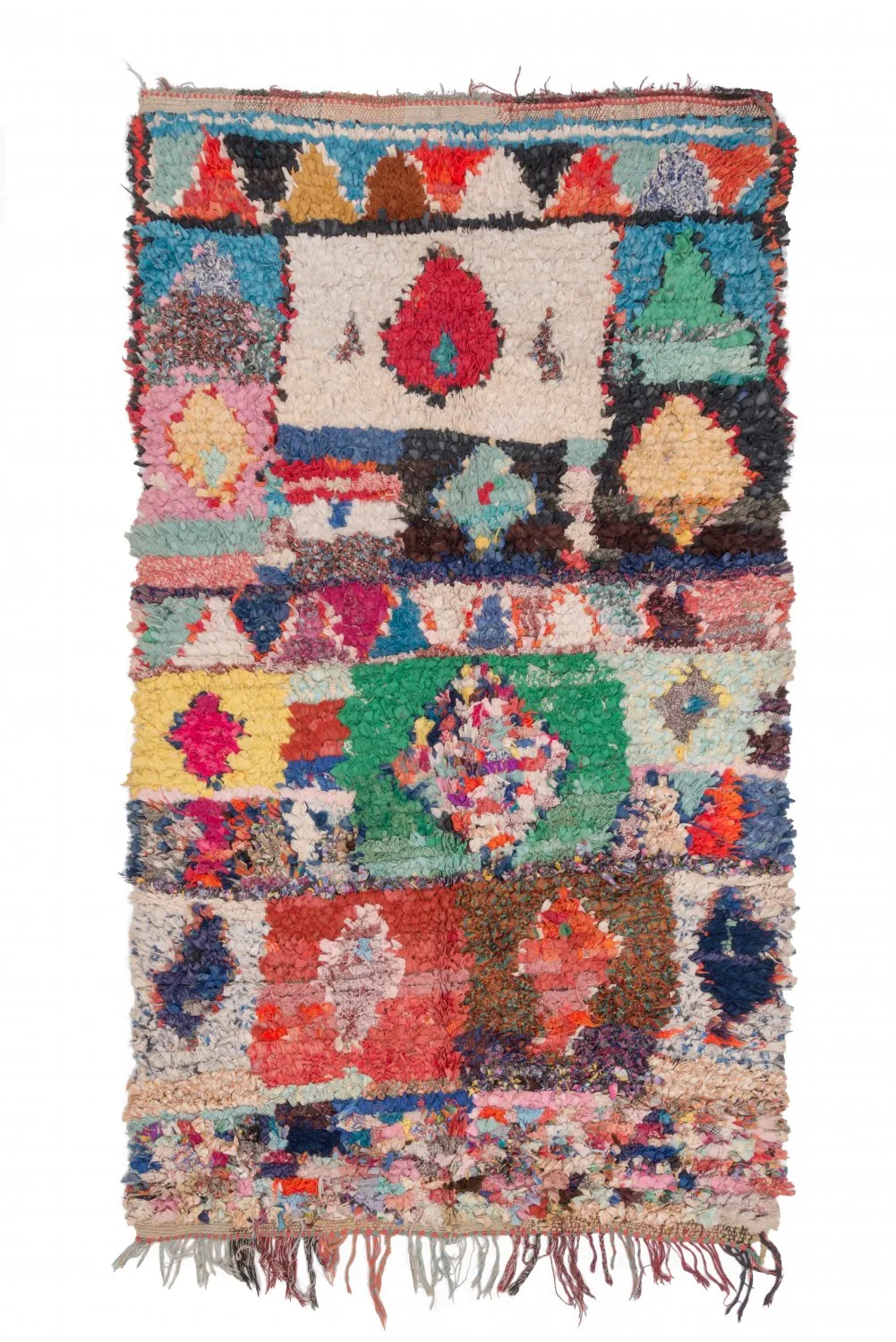 Marockansk Boucherouite-matta 255 x 145 cm