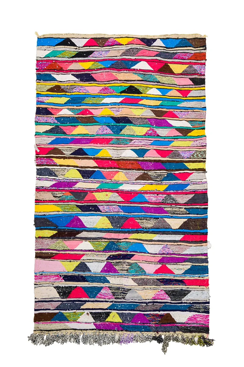 Koberec Berbere Marocký Boucherouite 130 x 225 cm