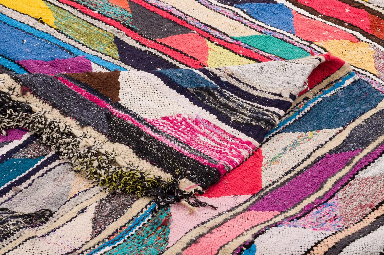 Koberec Berbere Marocký Boucherouite 130 x 225 cm