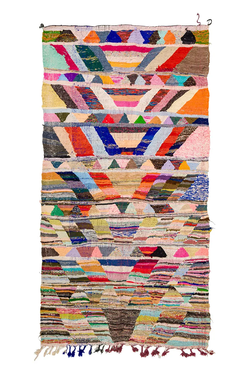 Koberec Berbere Marocký Boucherouite 140 x 275 cm