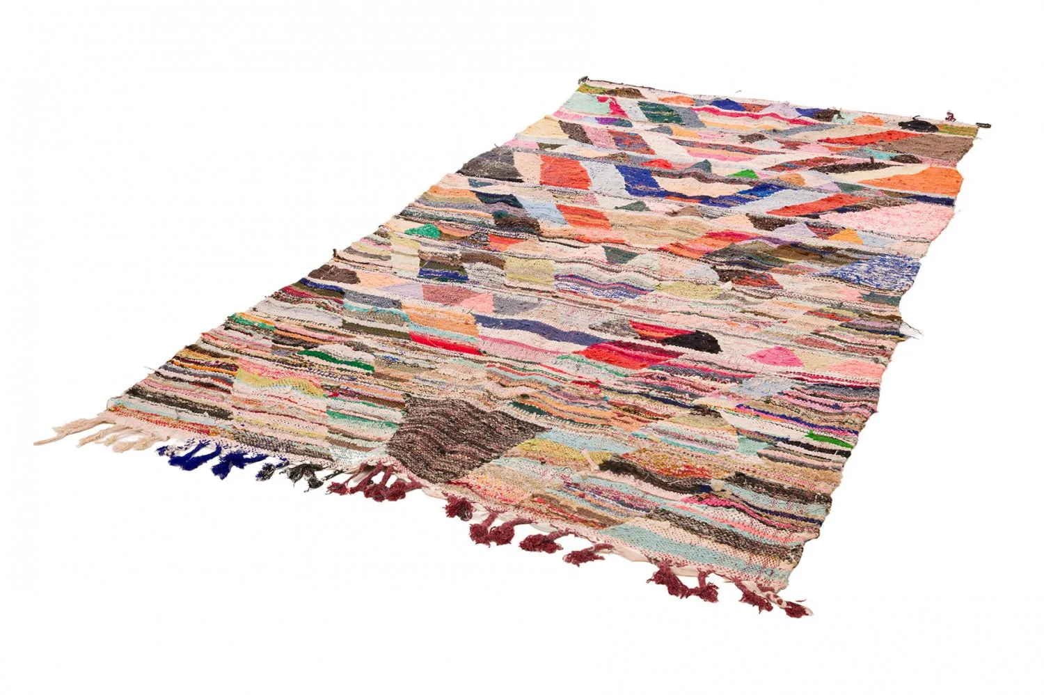 Koberec Berbere Marocký Boucherouite 140 x 275 cm