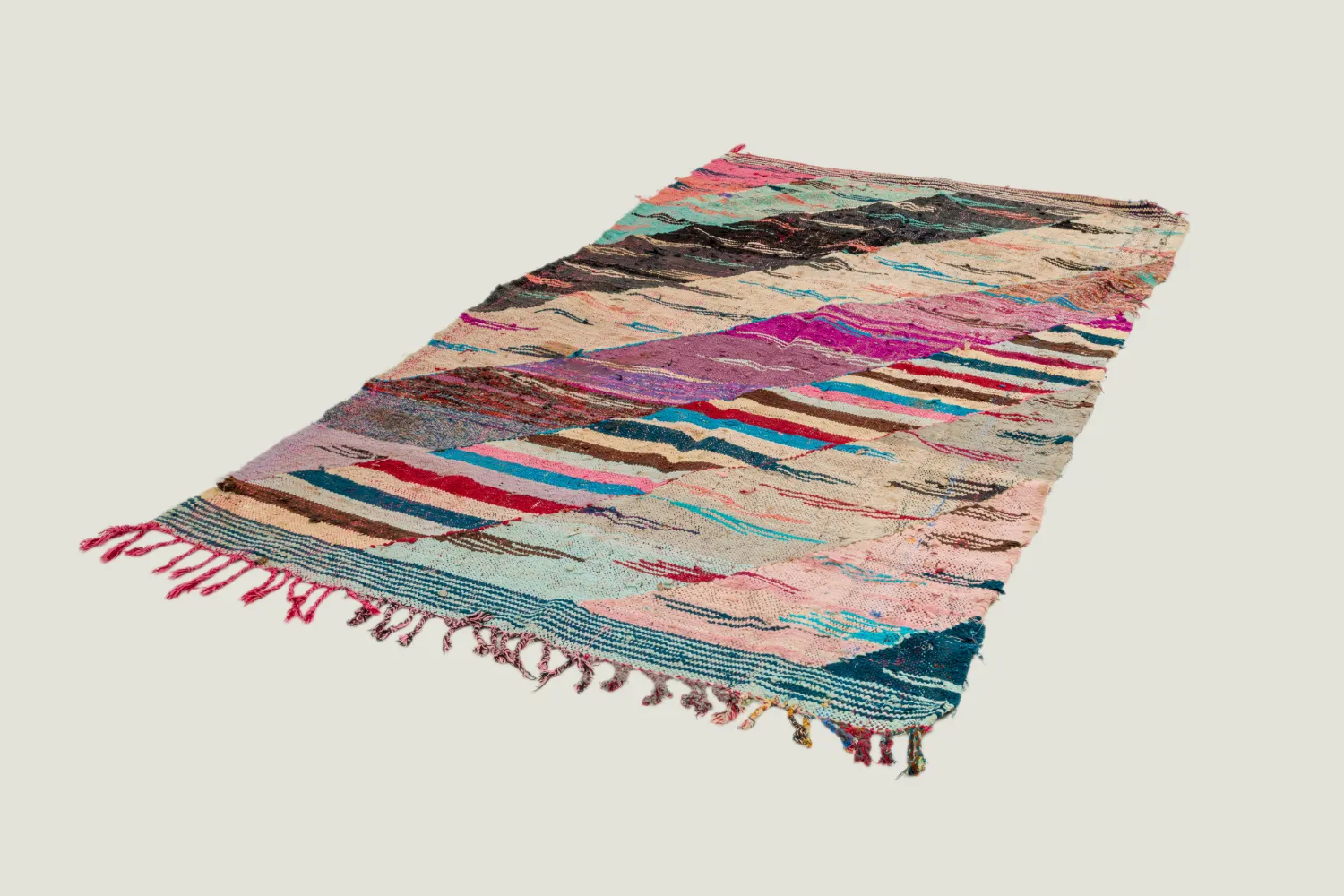 Koberec Berbere Marocký Boucherouite 135 x 245 cm