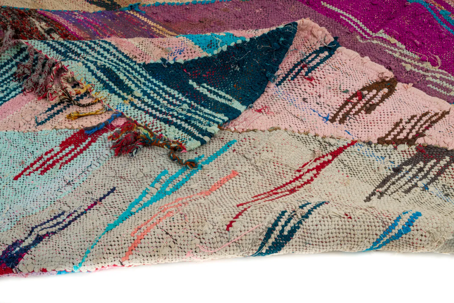 Koberec Berbere Marocký Boucherouite 135 x 245 cm