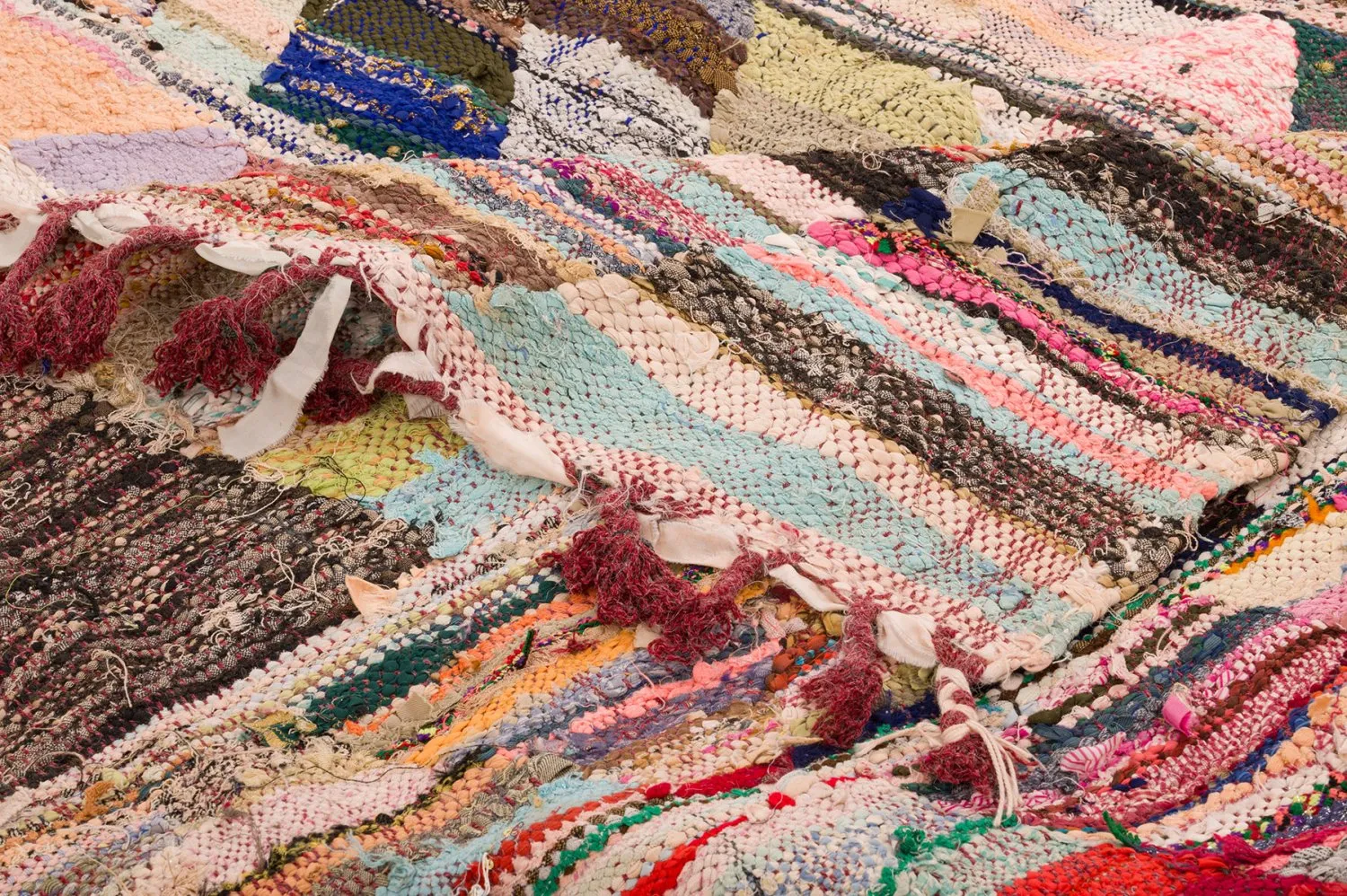 Koberec Berbere Marocký Boucherouite 140 x 275 cm