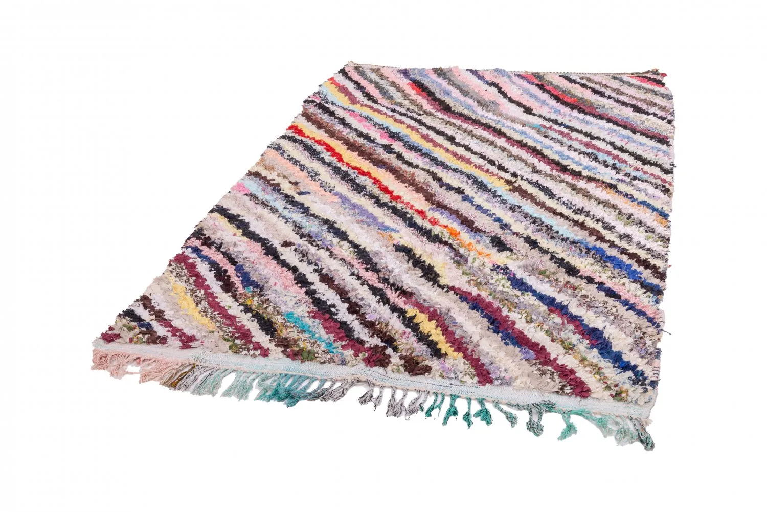 Marockansk Boucherouite-matta 240 x 150 cm