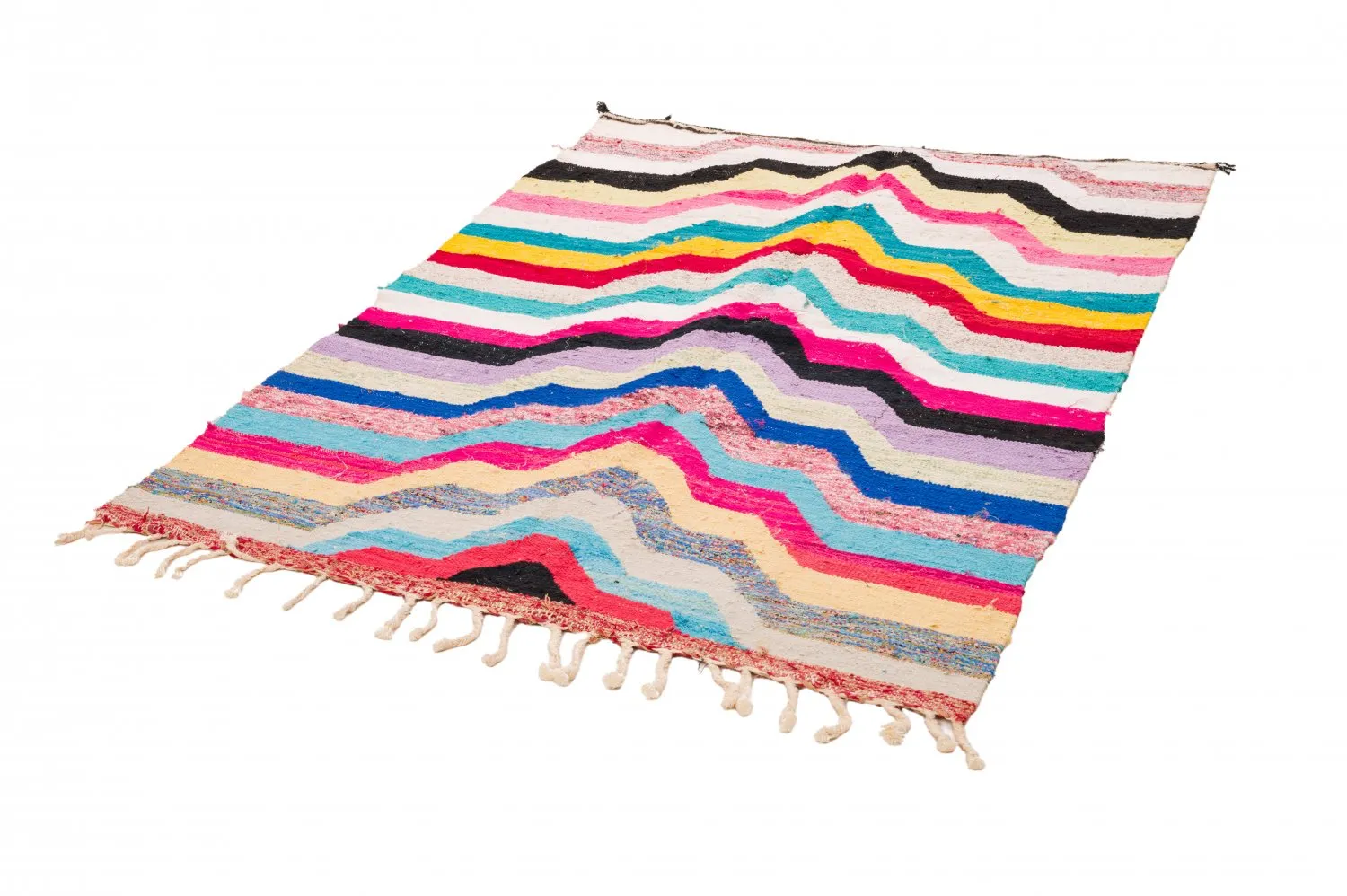 Koberec Berbere Marocký Boucherouite 130 x 195 cm