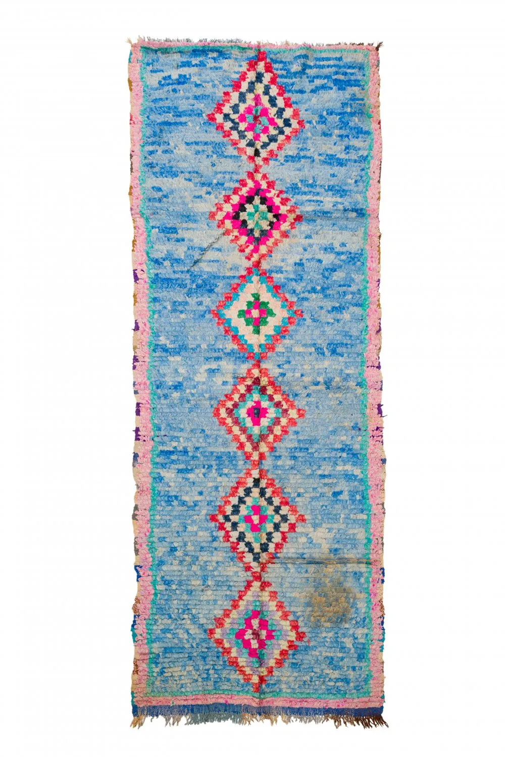 Marocký berberský koberec Boucherouite 125 x 340 cm