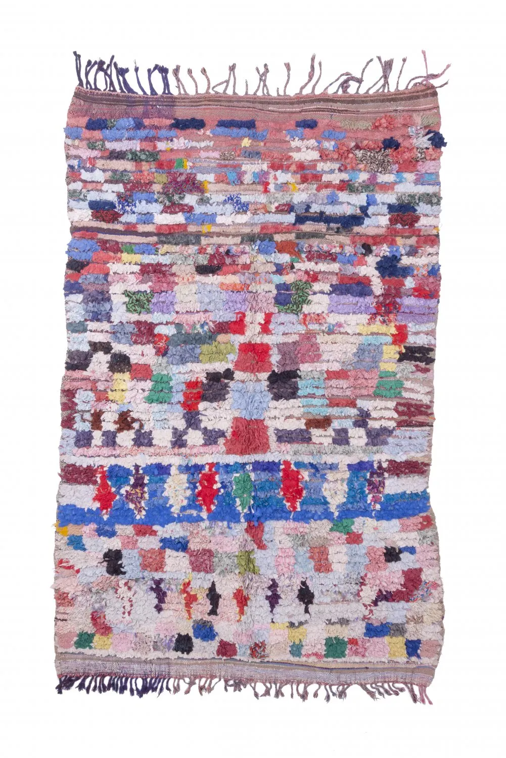 Marockansk Boucherouite-matta 215 x 140 cm