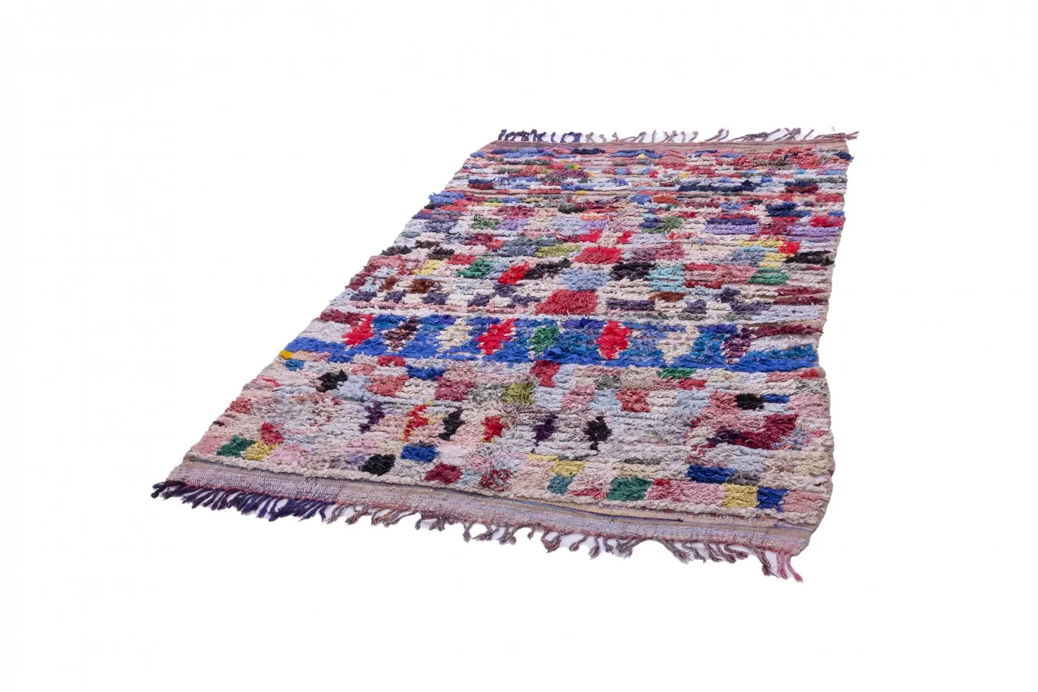 Marockansk Boucherouite-matta 215 x 140 cm
