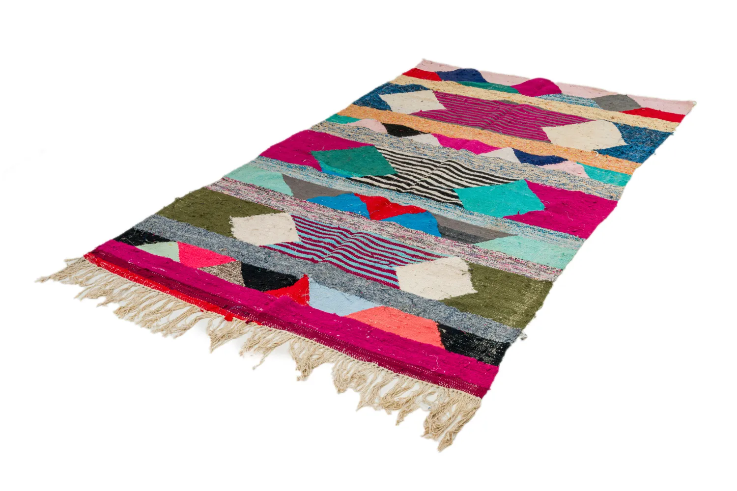 Koberec Berbere Marocký Boucherouite 145 x 250 cm